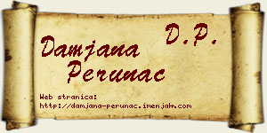 Damjana Perunac vizit kartica